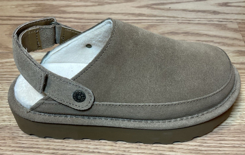 Women's BEARPAW Brooke Suede Clog Hickory Size 6 Medium NEW